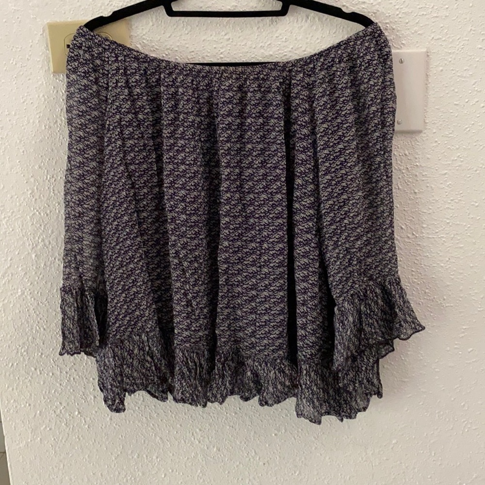 Lucky Brand Off the Shoulder 3/4 Sleeve Blouse Size L